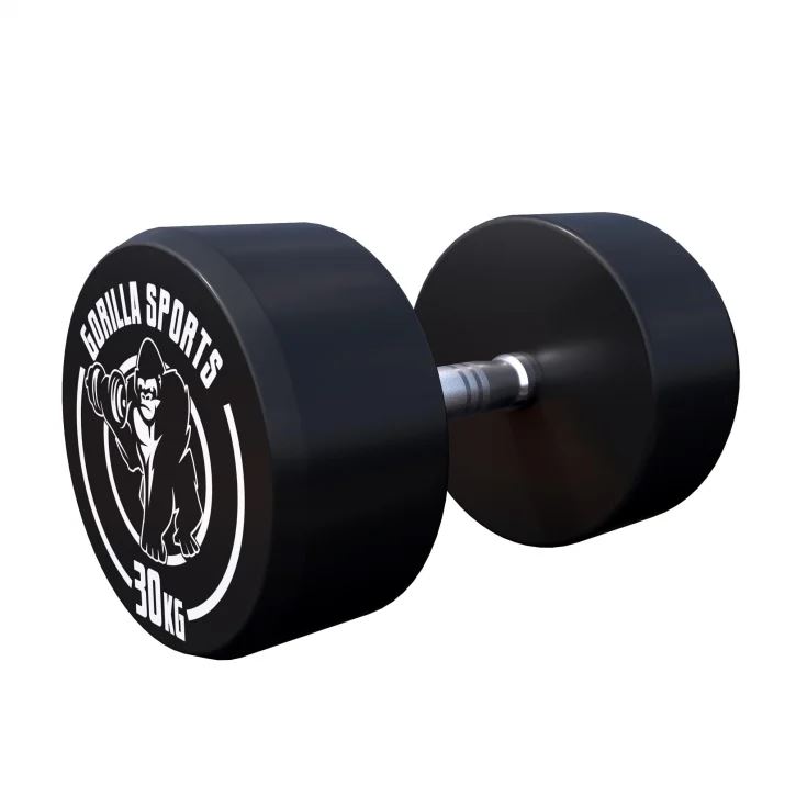 Gorilla Sports Dumbbells GS Rubber - 2,5-40 kg, Gummimanualer