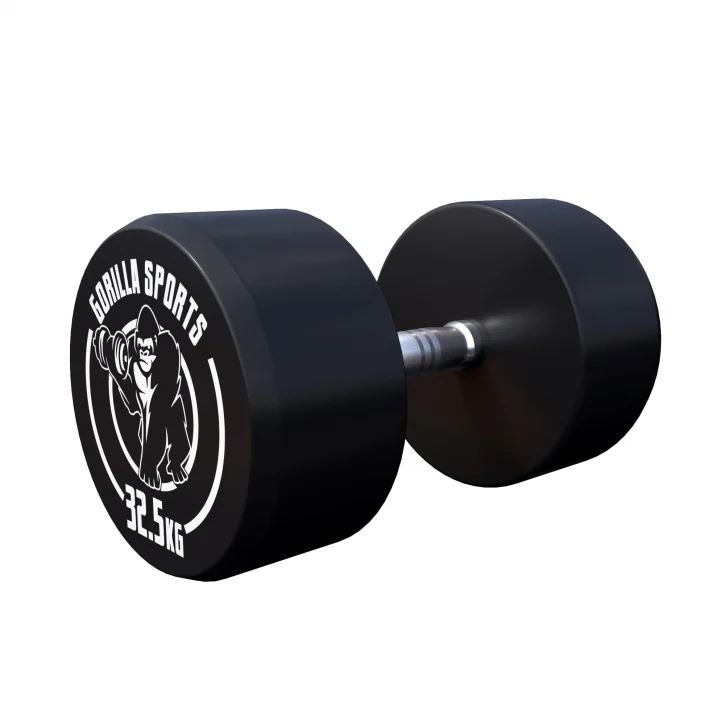 Gorilla Sports Dumbbells GS Rubber - 2,5-40 kg, Gummimanualer