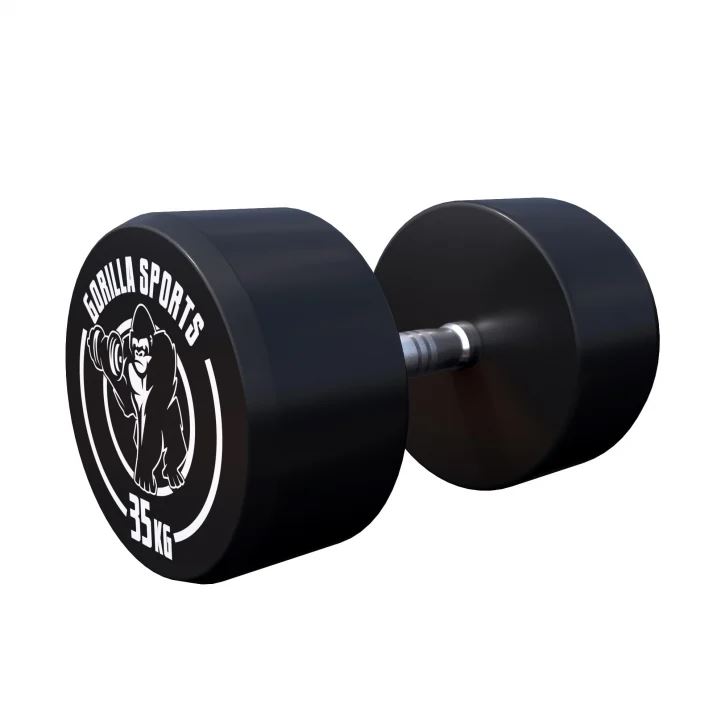 Gorilla Sports Dumbbells GS Rubber - 2,5-40 kg, Gummimanualer
