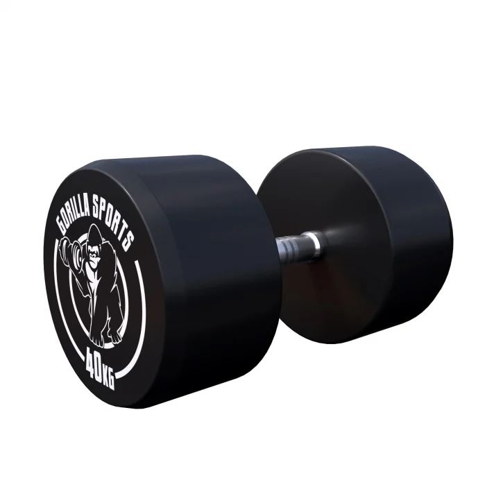 Gorilla Sports Dumbbells GS Rubber - 2,5-40 kg, Gummimanualer