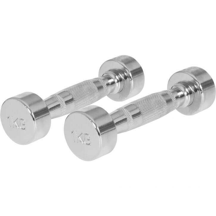 Gorilla Sports Dumbbells Chrome, Manualer Krom