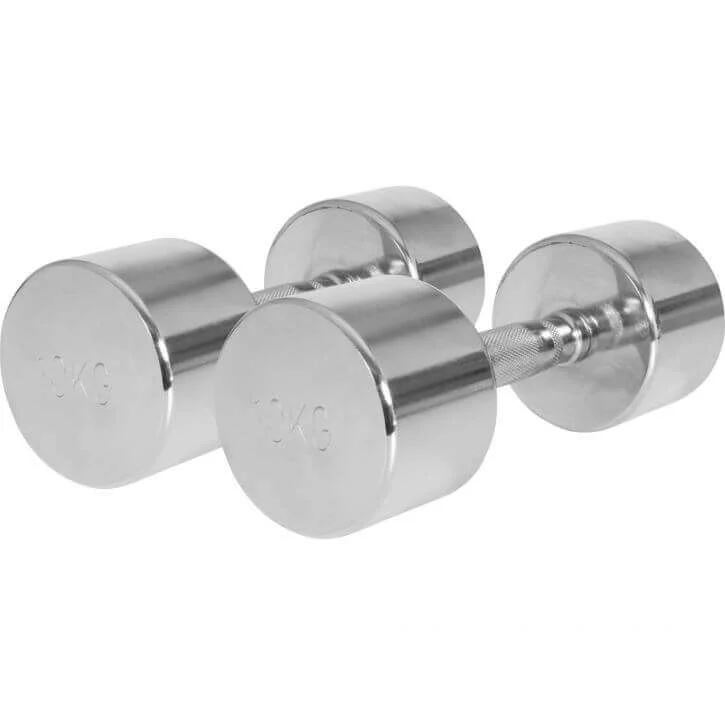 Gorilla Sports Dumbbells Chrome, Manualer Krom