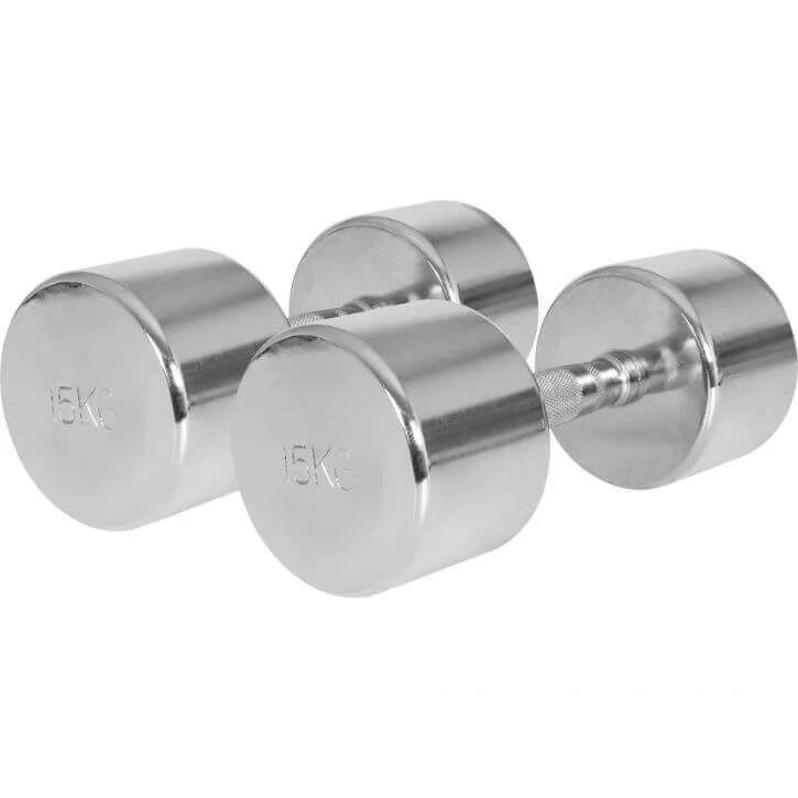 Gorilla Sports Dumbbells Chrome, Manualer Krom