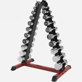 Gorilla Sports Krom håndvægte og håndvægtstativer - Pakke 110kg