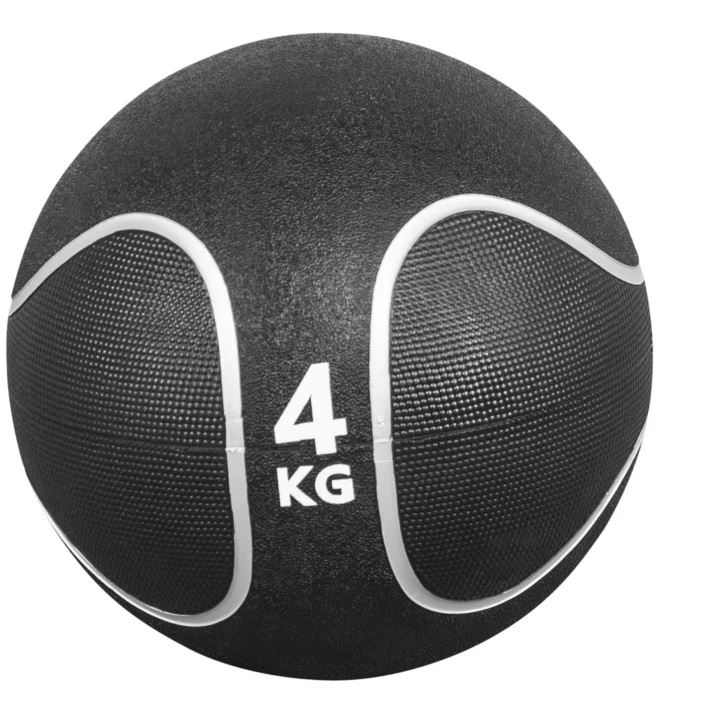 Gorilla Sports Medicinboll Svart/Silver | Offcourt - Hemmaträning - Träningsbollar - Medicinboll | Padelspecialisterna