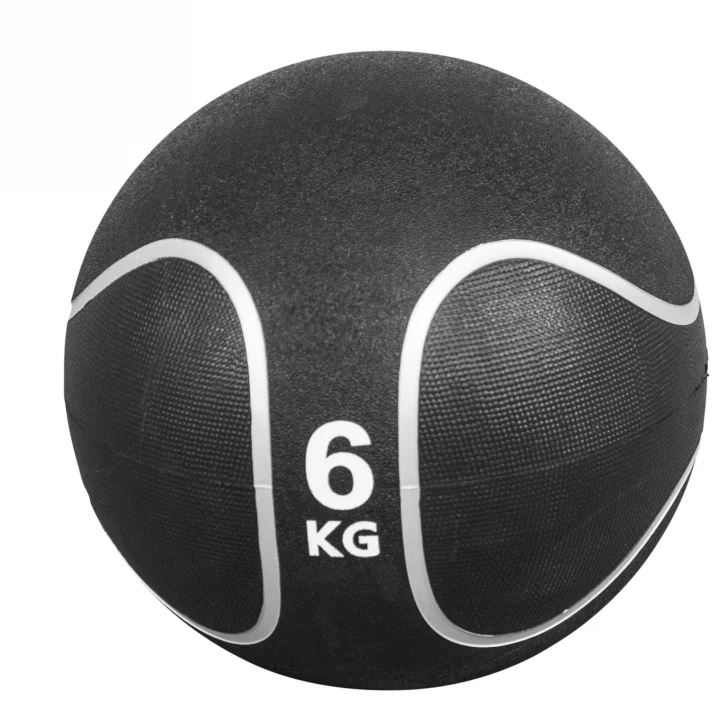 Gorilla Sports Medicinboll Svart/Silver | Offcourt - Hemmaträning - Träningsbollar - Medicinboll | Padelspecialisterna