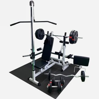 Gorilla Sports Multigym TRIGRIP 100kg - Viktpaket, lats, gymgolv