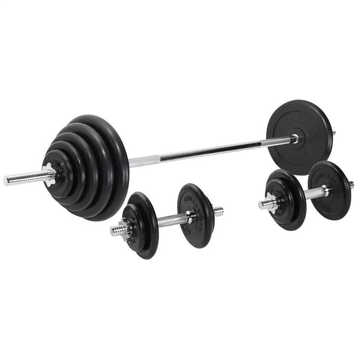 Gorilla Vektstang Manualer Gummi - 100 kg, Vektstangsett gummibelagt Gorilla Vektstang Manualer Gummi - 100 kg, Vektstangsett gummibelagt