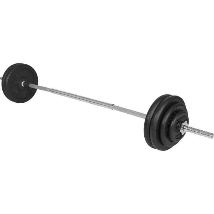 Gorilla Sports Skivstångspaket 25/26mm – 60kg Skivstångsset järn