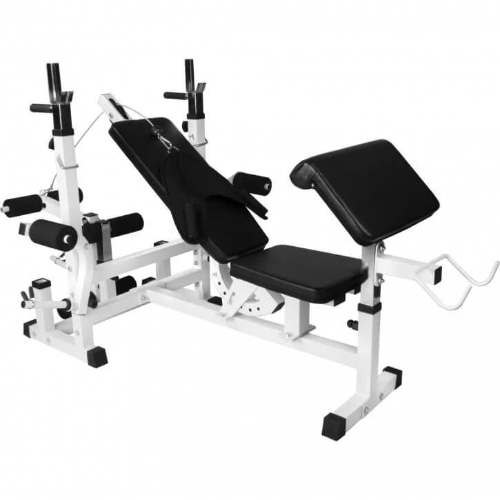 Gorilla Sports Treningsbenk Multi, Treningsbenk med skivestangstativ