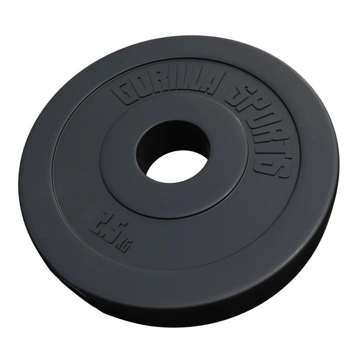 Gorilla Sports Vektplater Basic 51 mm Sement - 1,25 kg - 15 kg, Vektplater Plast
