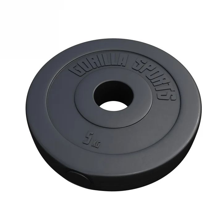 Gorilla Sports BASIC 51mm Cement, Viktskivor plast | Offcourt - Hemmaträning - Viktskivor - Viktskivor Plast | Padelspecialisterna