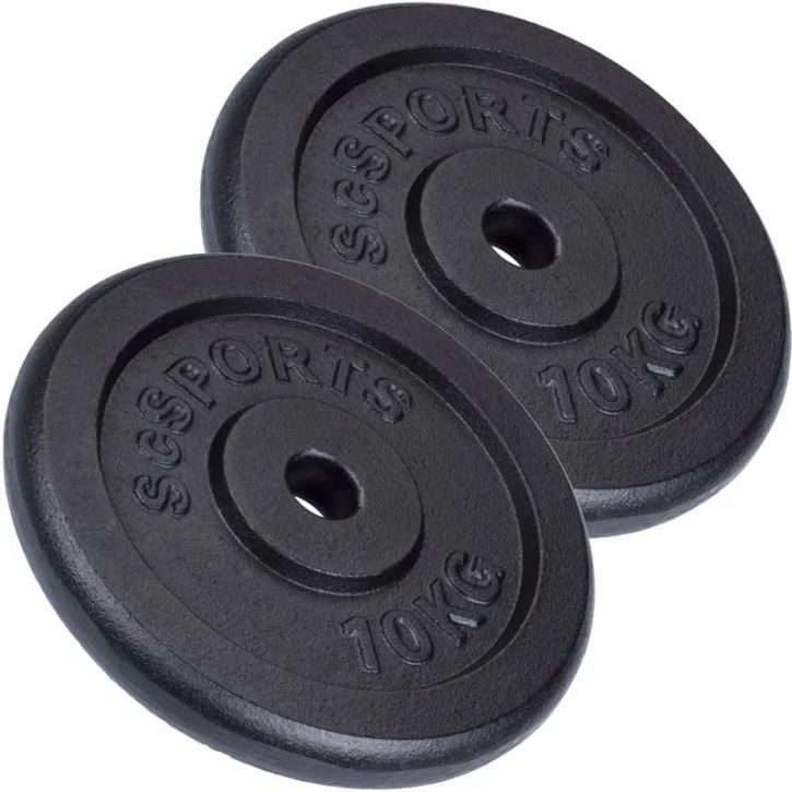 Gorilla Sports SPORTS Gjutjärn – 2x10kg Viktskivor järn