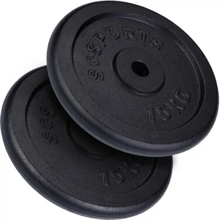 Gorilla Sports SPORTS Gjutjärn – 2x15kg Viktskivor järn