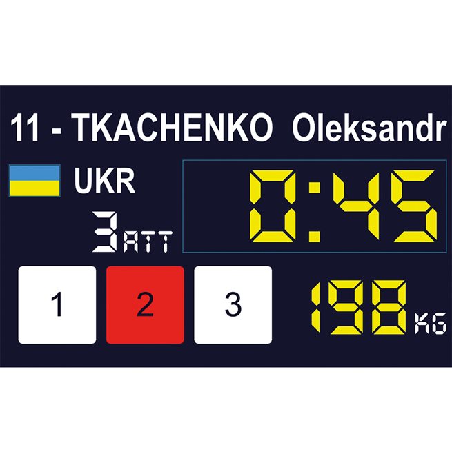 Eleiko Easy Weightlifting International Scoreboard System, Kilpailuvarusteet
