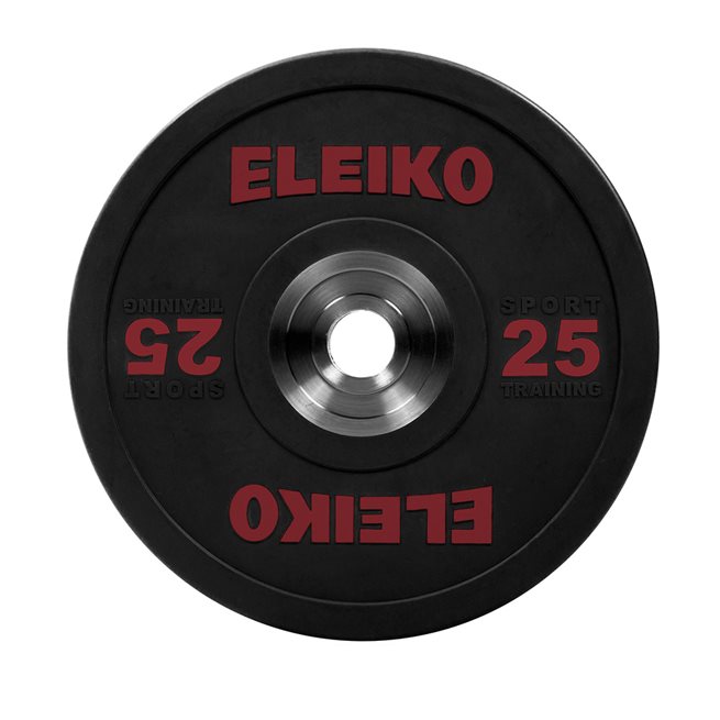 Eleiko Sport Training Disc - Black, Viktskiva Gummerad