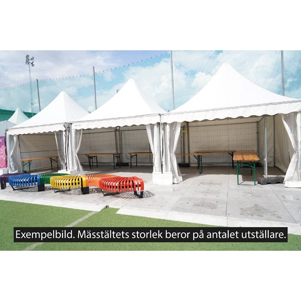 Plats i mässtält, hela festivalen