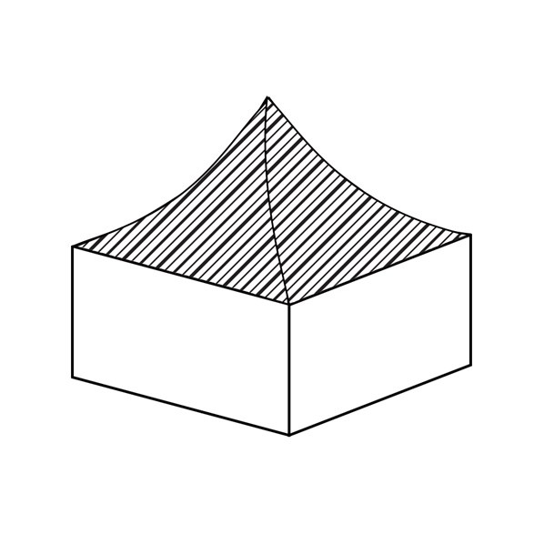 Taklining/innertak heltäckt 6x6