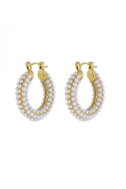 Pearl Caviar Hoops