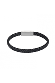 Aron Black Leather Bracelet