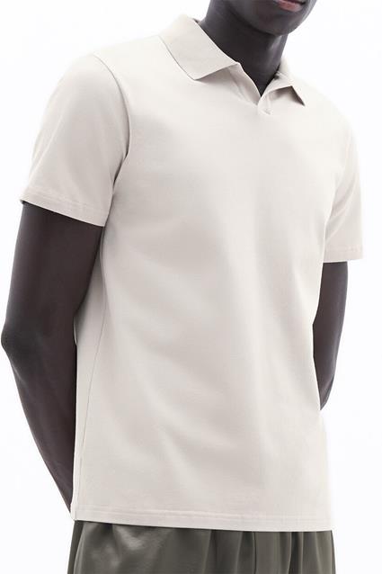 Stretch Cotton Polo T-Shirt