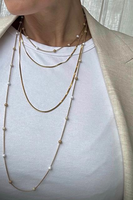 Globe Enamel Necklace 80
