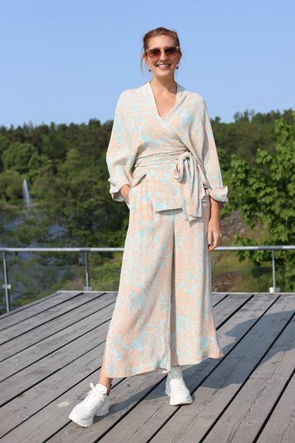 Sigrid Twill Flower Trousers