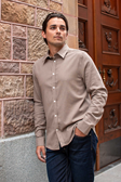 Light Flannel Slim Shirt