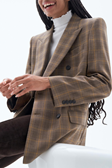 Double Breasted Check Blazer