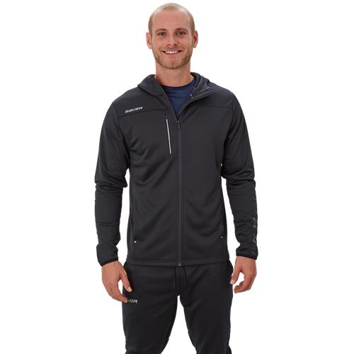 Bauer Kapuzenpullover Vapor Fleece Reißverschlus Kinder Schwarz