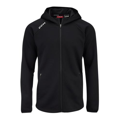 CCM Hoodie  Locker Full Zip Jr Black