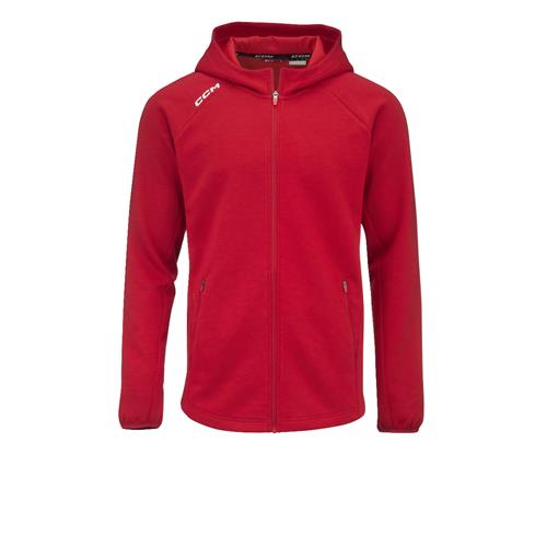 CCM Hoodie  Locker Full Zip Jr Red