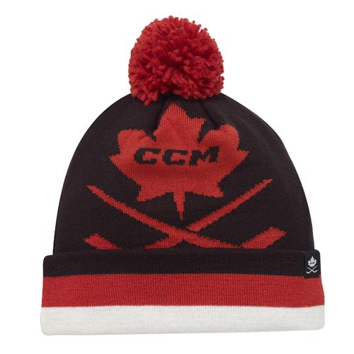 CCM Mössa Holiday Leaf Pom Knit Sr