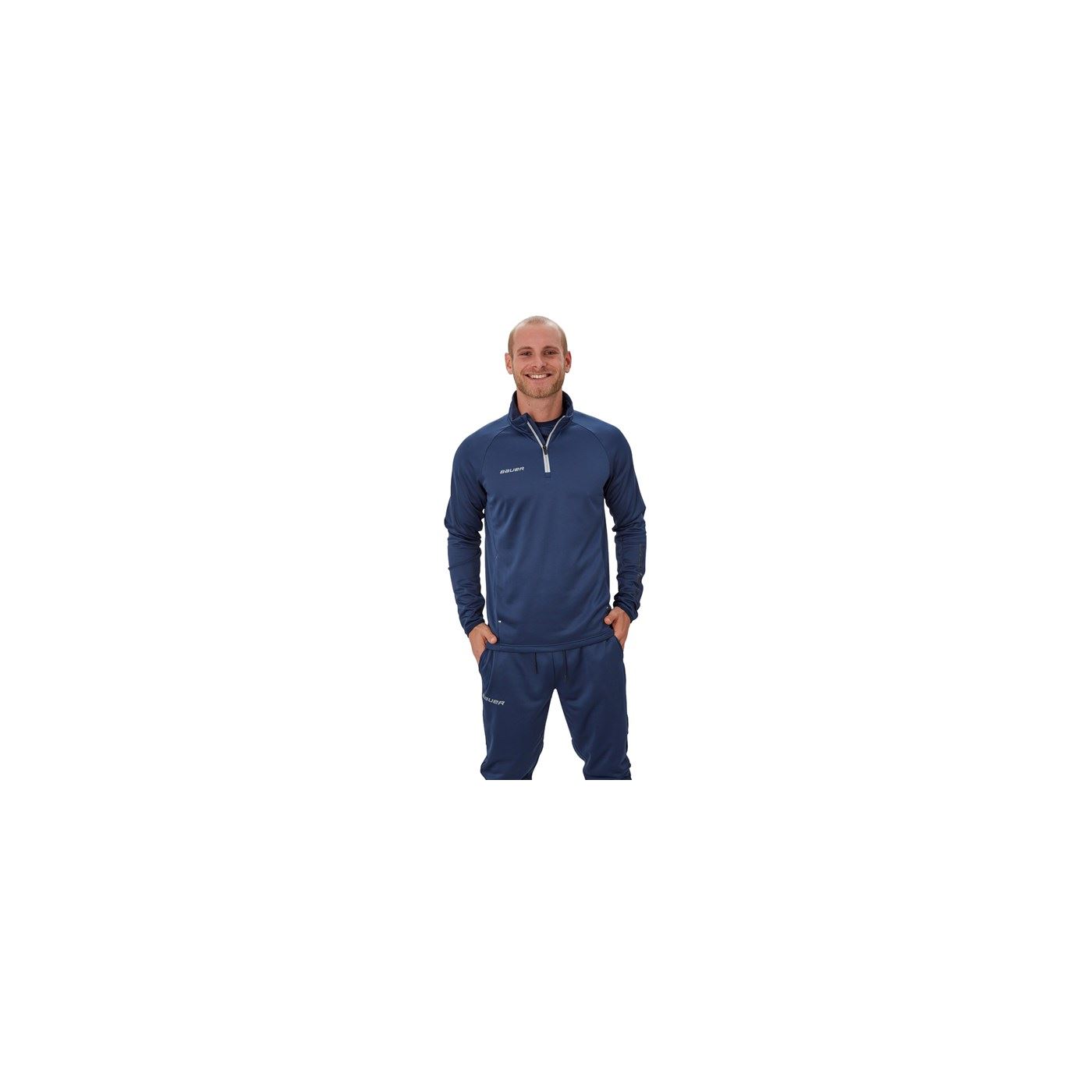Bauer Trøje Vapor Fleece 1/4 Zip Jr Navy