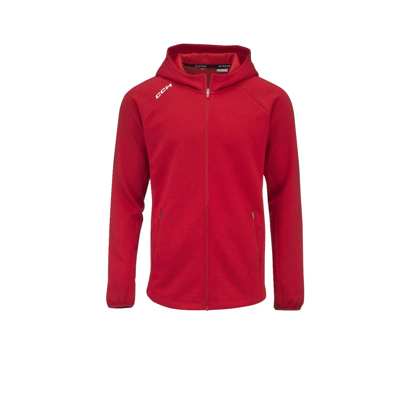 CCM Hoodie  Locker Full Zip Jr Red