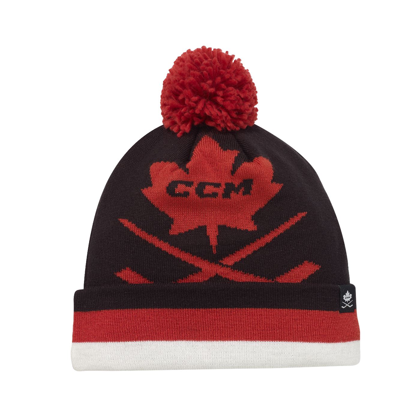 CCM Mössa Holiday Leaf Pom Knit Sr