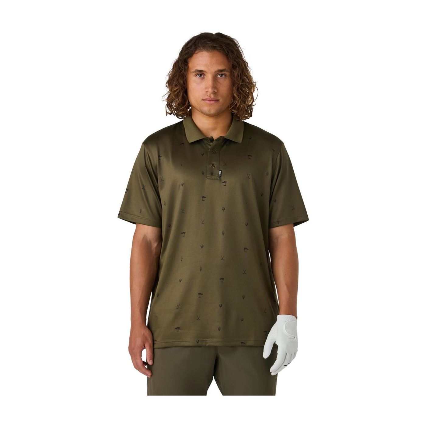 CCM Golfpolo Printed Sr Khaki Green