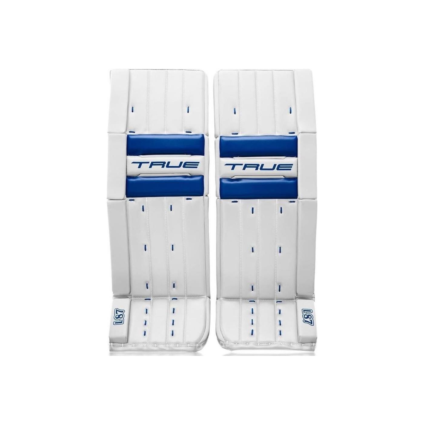 TRUE Målmandsbenskinner Catalyst L87 Sr White/Royal