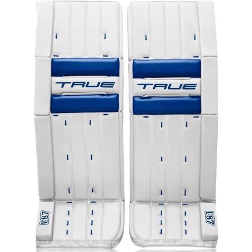 TRUE Målmandsbenskinner Catalyst L87 Sr White/Royal
