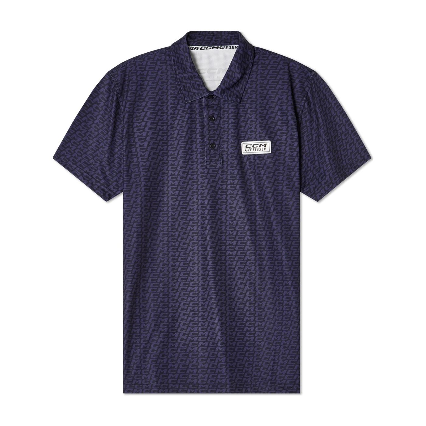 CCM Polo Golf Printed Jr Navy