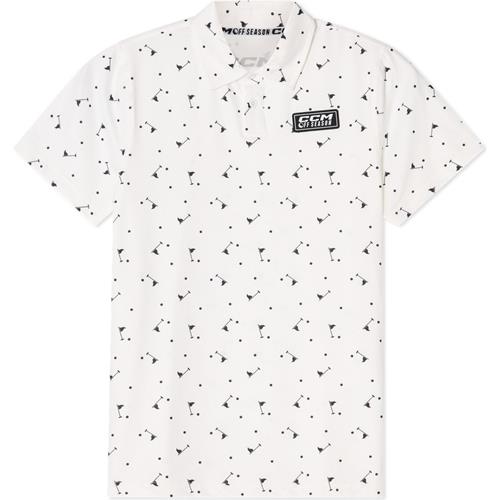 CCM Polo Golf Printed Jr White