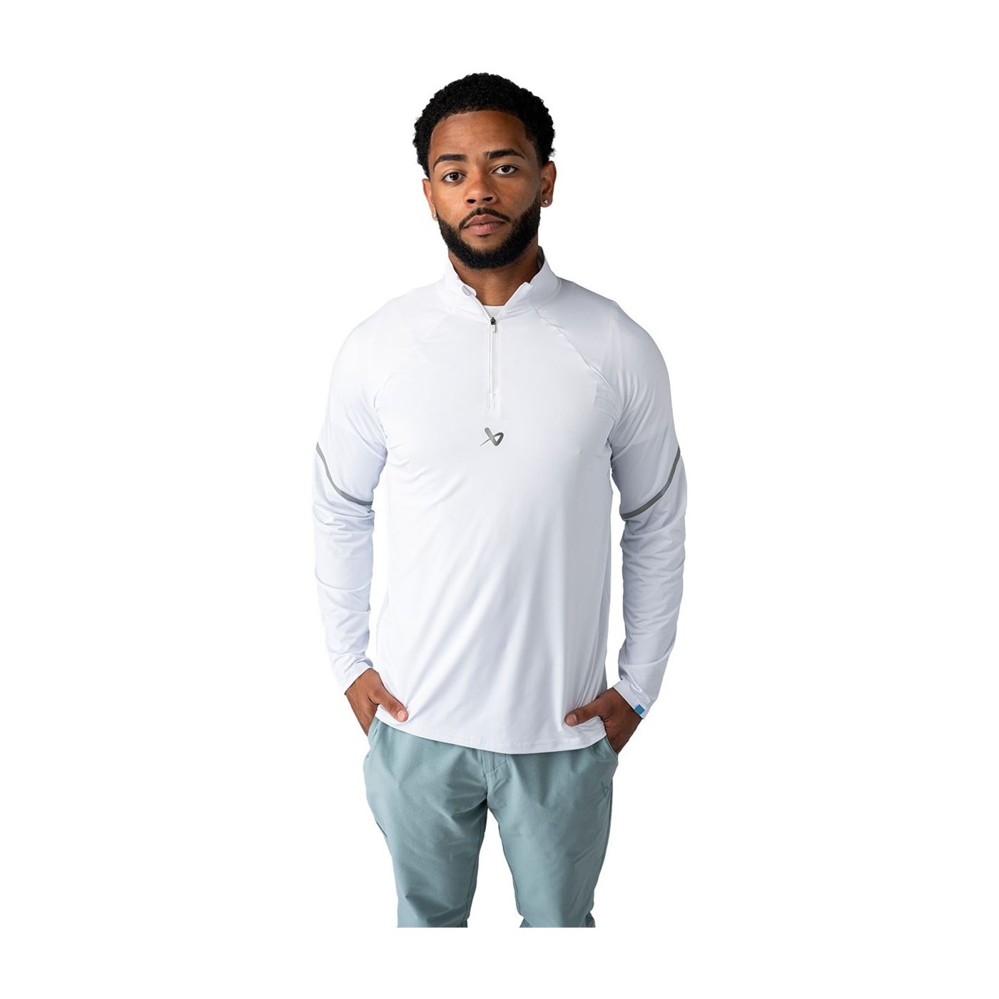 Bauer Sweater Golf Lightweight Knit 1/4 Zip Sr White
