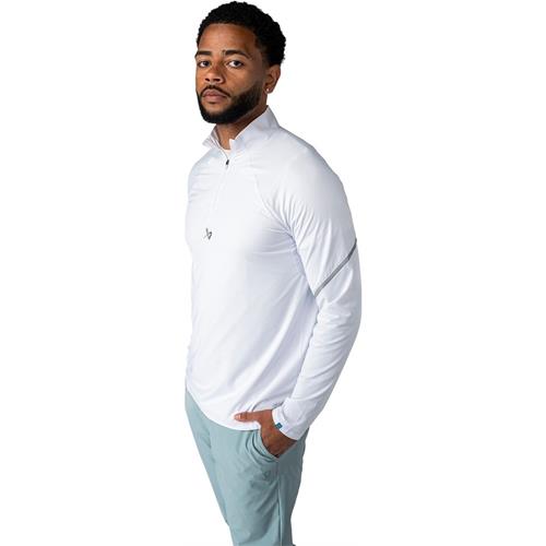 Bauer Sweater Golf Lightweight Knit 1/4 Zip Sr White