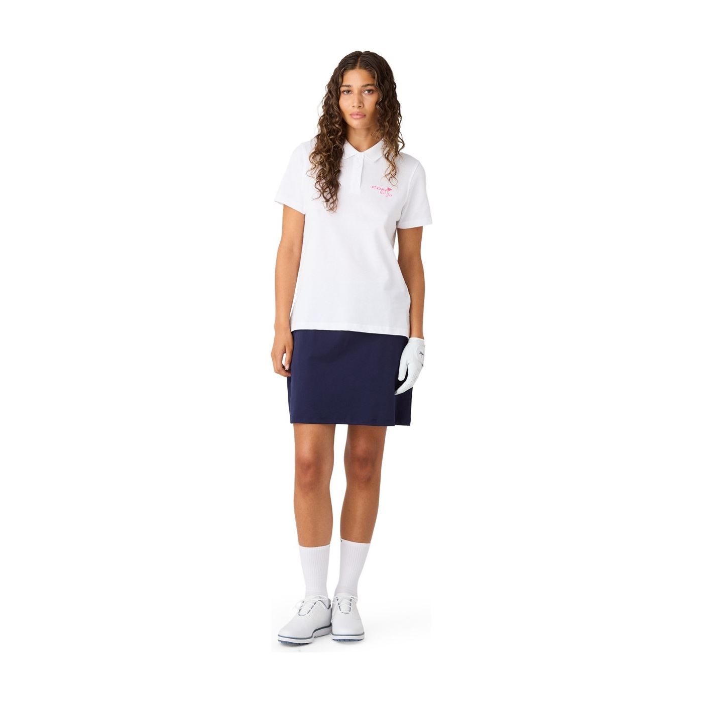CCM Polo Golf Solid Womens Sr White