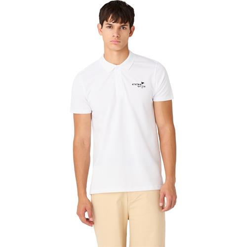 CCM Polo Golf Solid Sr White