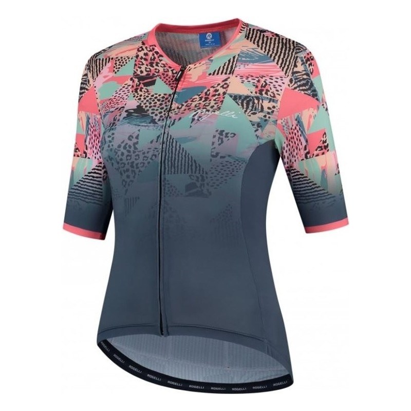 Rogelli Cykeltröja Animal Jersey SS Blue/Coral