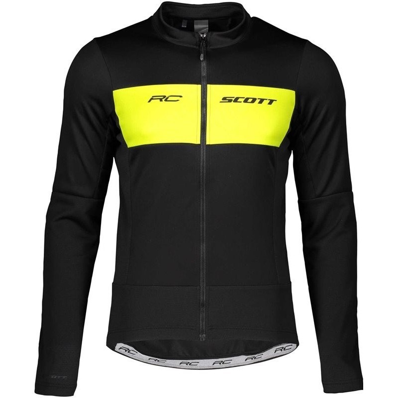 Scott Cykeljacka W'S Rc Warm Hybrid Wb Blck/Sul Yel Svart/Gul