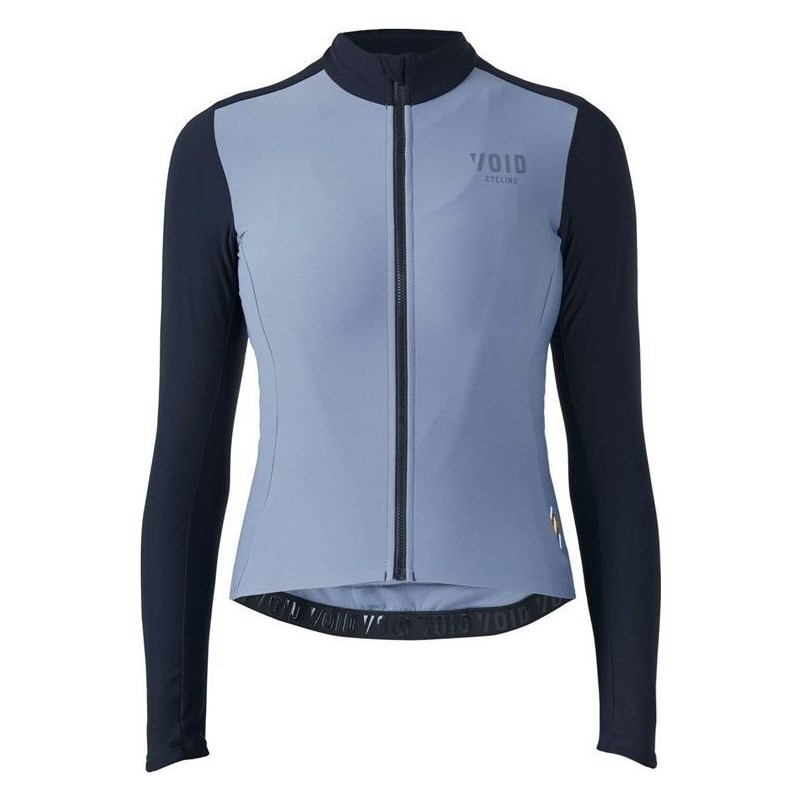 Void Cykeltröja Yoke Zip W Long Sleeve Grå