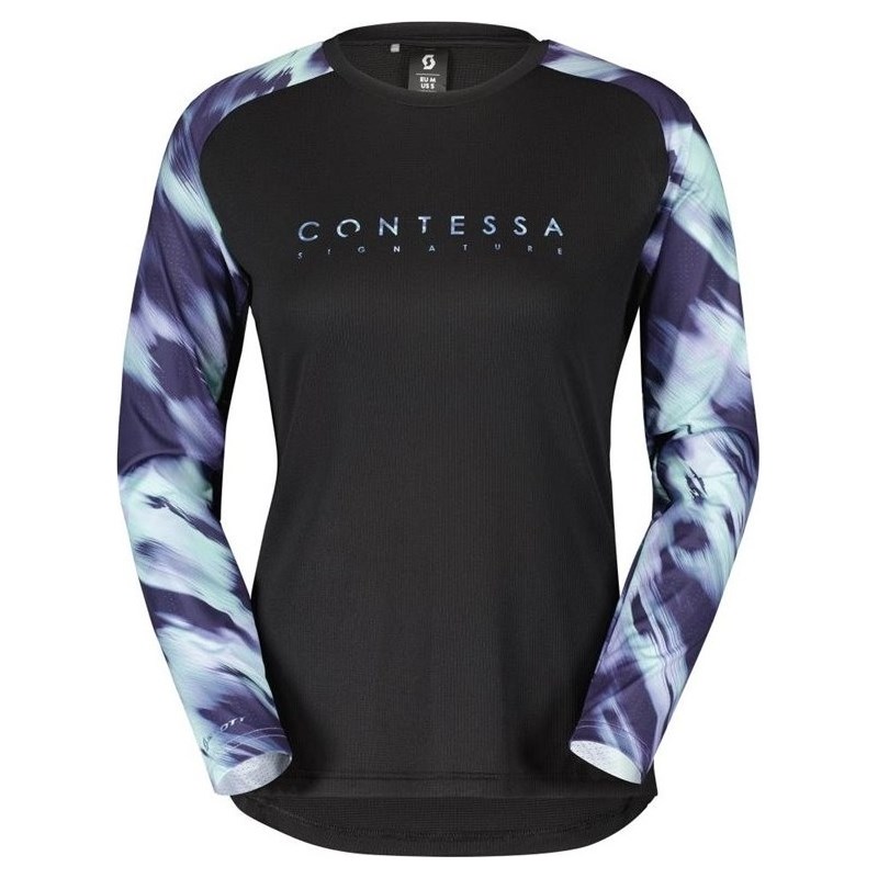 Scott Cykeltröja Dam Trail Contessa Sign. LS Black Svart