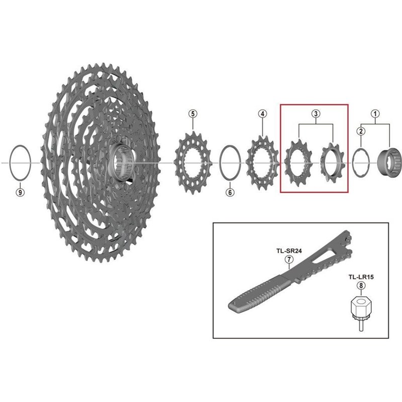 Shimano Sprocket Wheel 10Tb/12Td 12Spd C